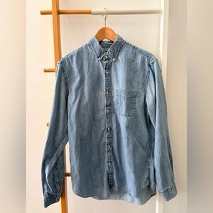 Menโs J.โ Crew Mercantile Classic Blue Denim Shirt